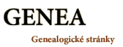 Genea - genealogie, stránky o genealogii